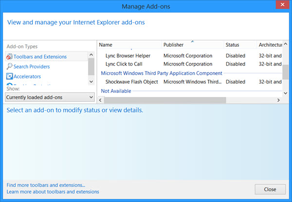 Enable Adobe Flash in Explorer